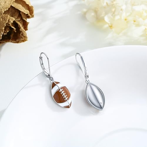 JUSTKIDSTOY 925 Sterling Silver Ball Earrings Sports Leverback Dangle Drop Earrings Jewelry Gifts for Women Girls2