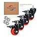 YOOGAA 3 Inch Heavy Duty Caster Wheels 3/8