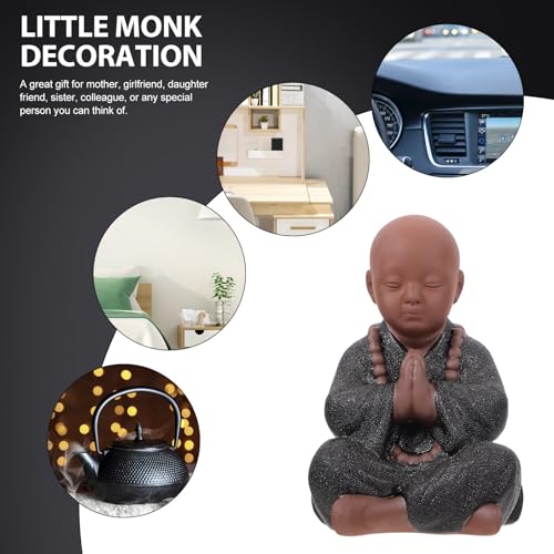 Statue de Bouddha en céramique noire pour apaiser votre espace de travail