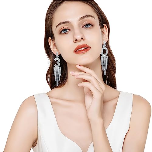 Ieda 30th Birthday Earrings with Long Tassel for Decorations2