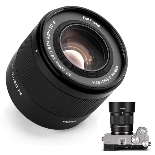VILTROX AF 50mm F2.0 FE Full-Frame Autofocus Lens for Sony E-Mount Mirrorless Cameras, Lightweight Portrait Lens for A7C II A7III A7IV A7RIII A7RIV A7SIII FX3 ZV-E1 FX30 A6700 A6400
