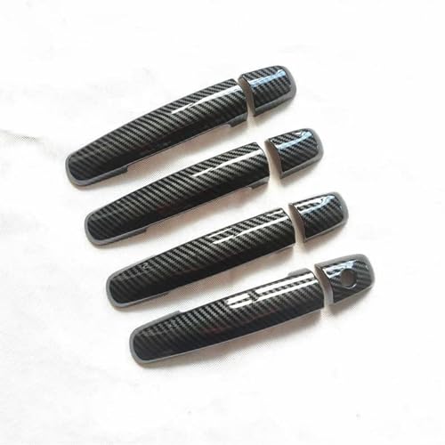 Cubierta de manija para Suzuki Vitara LY: embellecedor resistente de fibra carbono imitación