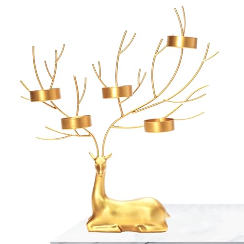 Diseño único de Reno Retro, Soporte de Metal, decoración Interior para Fiestas, cenas, Accesorios de decoración, Sala de recepción
