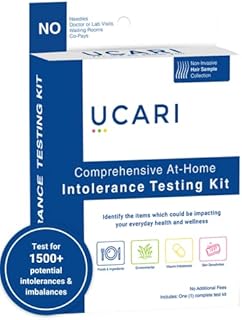 UCARI Intolerance & Food Sensitivity Test Kit for Adults & Kids | 1500+ Food, Environmental, & Skin Intolerance Test Kit | Non-Invasive Bioresonance Home Health Testing Kits, Fast Results