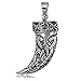 Pendentif en argent sterling 925 en forme de corne et de griffe celtique