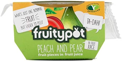 Fruitypot Peach & Pear in Fruit Juice, 18 x 113 g Pots