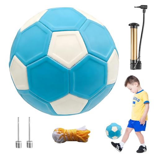 Hojalis Balón De Fútbol Curvo, 22 CM Balon Futbol con Curvas Y Efectos, Balones Futbol, Pelota De Fútbol De Goma EVA, Balon Futbol Talla 5, Ideal para Niños Y Principiantes, Juegos Exterior Interio