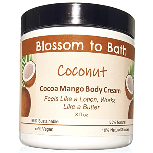 Blossom To Bath Coconut Cocoa Mango Body Cream (8 Ounce) - Phthalate Free Fragrance - Feels Like A Lotion And Works Like A Butter With A Bold Tropical Scent #TOP7