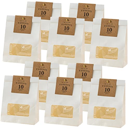CLISPEED 10 Piezas Bolsa De Embalaje De Galletas Barra Dulce Bolsas De Galletas Individuales Bolsas De Celofán Para Galletas Bolsitas Bueno Caja De Almuerzo Cajas Papelera Equipo Papel