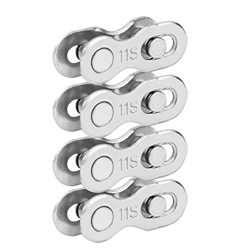 VG SPORTS 4 Pairs Bicycle Missing Link 1/6/7/8/9/10/11/12 Speed Chain Reusable Steel Bike Chain Link