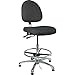 Bevco 9551M-E Integra Series Ergonomic Static-Safe Chair w/Tilt Seat and Medium Back Gray Fabric 21-1/2-31-1/2