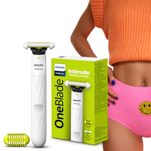 Philips OneBlade Intimate #1 Gynaec Recommended*|2-in-1 Trimmer for Woman|3X Safer Patented Tech|Bikini, Underarm, Private Part, Body trimmer |No post shave irritation, Painless, Waterproof|QP1924/20