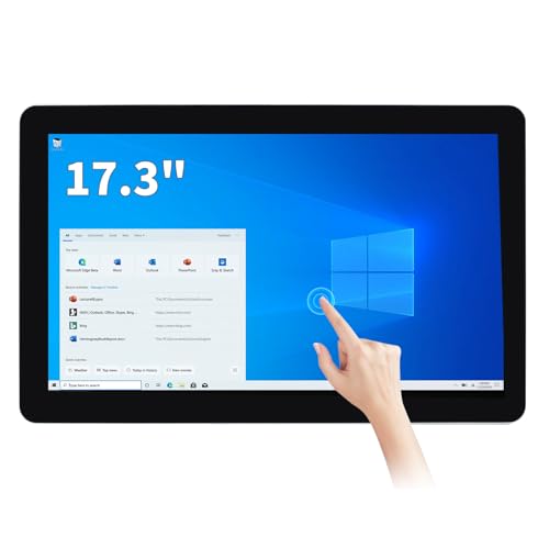 Image of 17.3 inch Touchscreen Industrial Computer Monitor, Wall Mountable WiFi & BT Smart Board for Office & Classroom, 1080P Display, Win-10 Pro, Core i7, 8GB RAM & 256G SSD