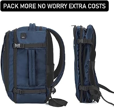 Sac à Dos Cabine ECOHUB 45x36x20 Cm 30L - Compatible EasyJet (bagage Gratuit) - Imperméable, 13 Poches - Tissu PET Recyclé