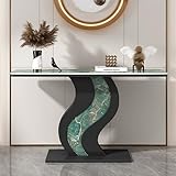 Utilisation polyvalente : cette table d'entrée moderne est parfaite pour diverses utilisations, y compris une table de canapé dans votre salon, une table console dans le couloir ou une table d'entrée à votre porte. Son design minimaliste lui permet d'afficher élégamment des vases, des cadres photo, des livres et des bougies parfumées, améliorant l'esthétique de votre maison tout en offrant un rangement fonctionnel.