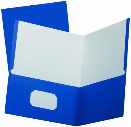 Oxford School Grade Twin Pocket Folders, 25 Per Box, Blue (50754 ...
