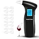 YRHWS Alkoholtester, Promillemessgerät Polizeigenau Alkoholmessgeräte mit 16 Mundstücken, Professioneller Alkohol Tester mit Digitaler LCD Bildschirm