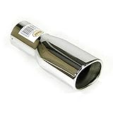  Auspuffblende Endrohr Auspuff Universell Schalldampf Blende Edelstahl Oval bis 47mm Chrom AutoHobby