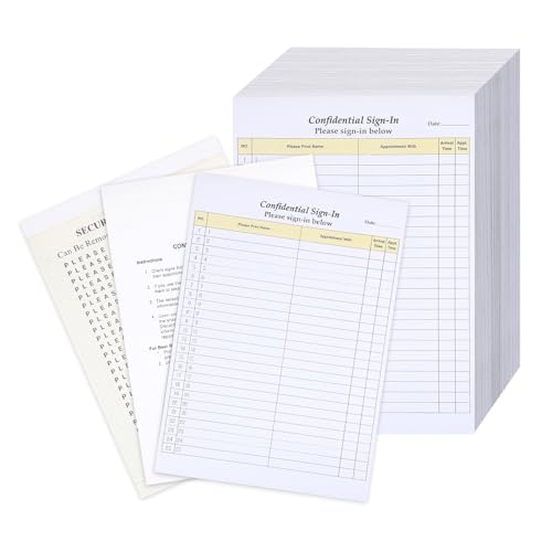 Motiskyy 150 Pack HIPAA Compliant Sign in Sheet Peel Off Privacy, Yellow