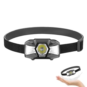 LED-Stirnlampe – Kopflampe | Wasserdichter Scheinwerfer | leichte Stirnlampe | Kopfwege für den Kopf, die Stirnlampe mit verstellbarer Schnalle und 3 Lichtern, Widerstands-Scheinwerferlampe