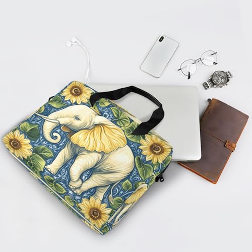 Funda portátil para laptop 15.6 pulgadas con pintura de elefantes miniatura 7