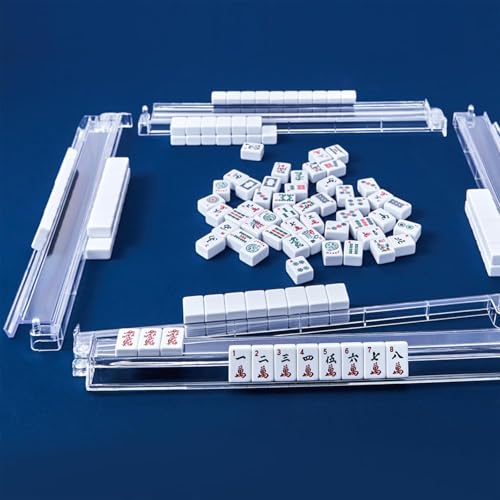 Juego Mah Jong Rack y Pusher Acrílico Transparente miniatura 4