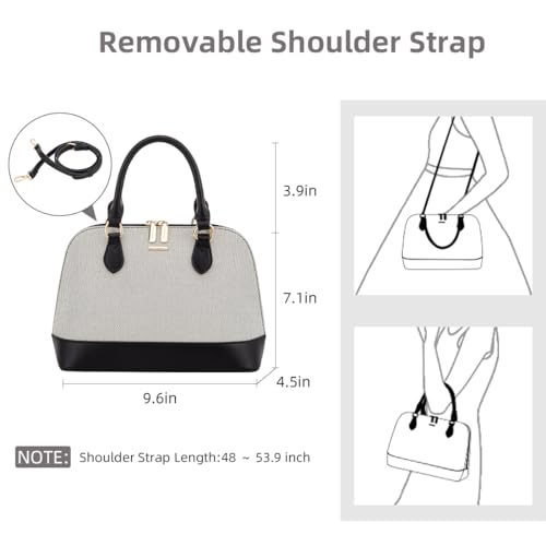 Image of LOVEVOOK Purse for Women Crossbody Bags Classic Double Zip Top Handle Dome Satchel Bag