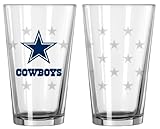 Dallas Cowboys Satin Etch Pint Glass Set