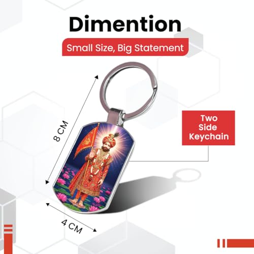 Image of Stylish Metal Keychains with Permanent Glossy Print - Inspirational Quotes & Spiritual Designs - Perfect Key chains for loved ones, Personal Use, Gifts & Return Gifts