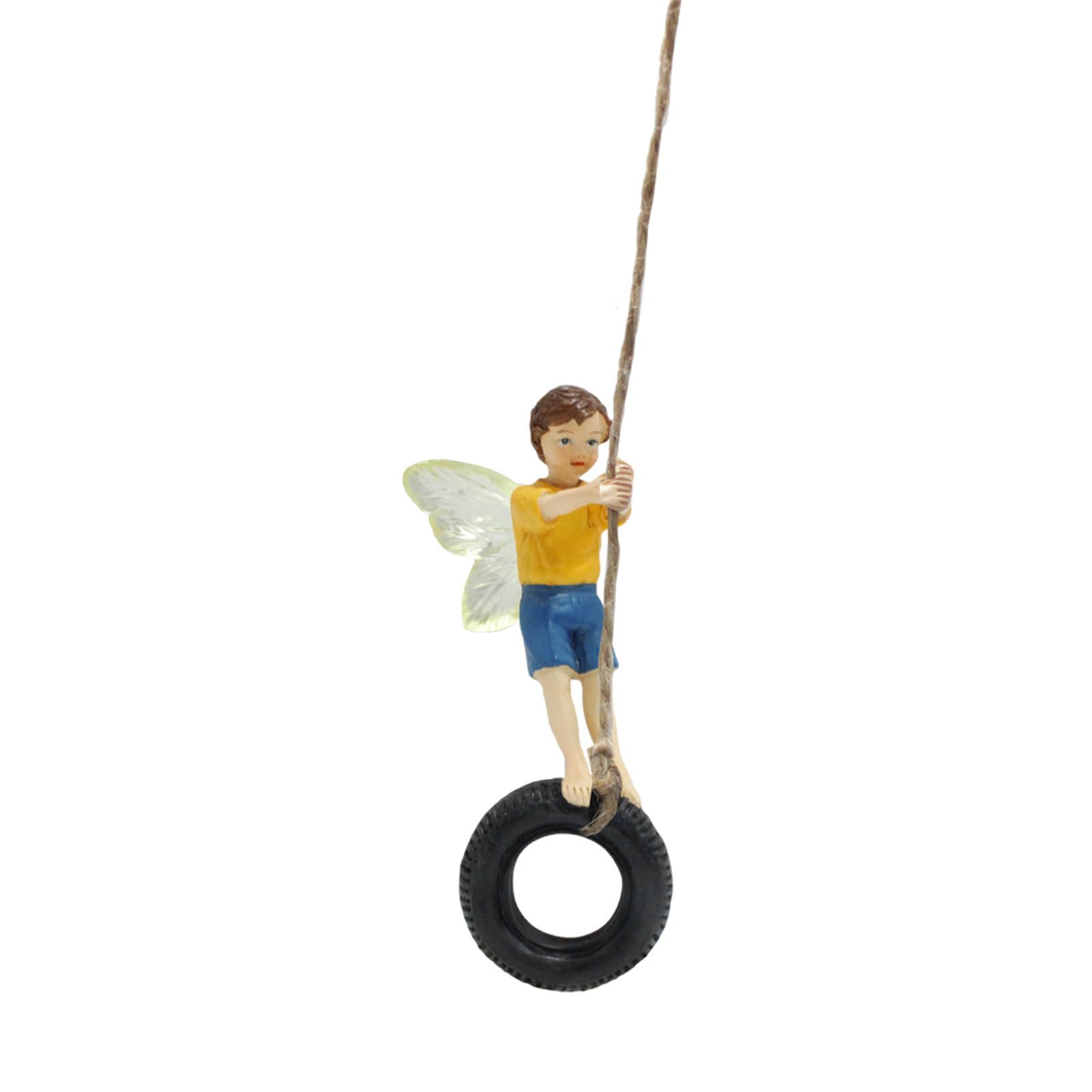 LIUZIKUN Garden Fairy Statue Miniature Fairy Figurine Outdoor Garden Decorations, Swing Fairy Figurine Statue
