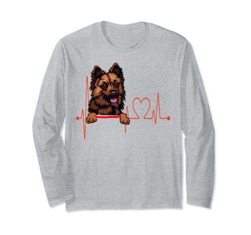 Electrocardiograma Harzer Fox Dog Heartbeat My Dogs Are My Cardio Manga Larga
