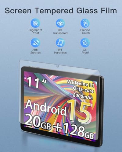 Protector de pantalla vidrio templado 9H para HUIHUANG T5 11" miniatura 2