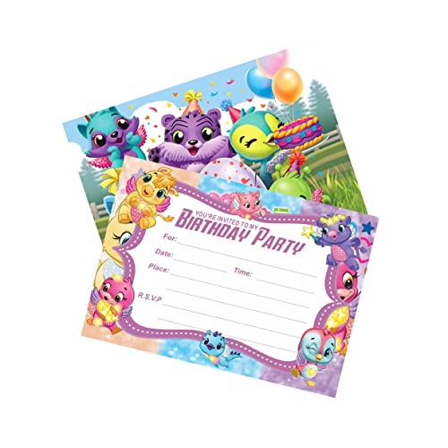 Ninimble 24Pcs Hatchimals Birthday Invitations,Hatchimals Party Invitations Birthday Party Supplies Decoration (Invitations 3) #TOP1