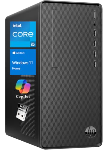 Image of HP Pavilion Desktop Computer, Tower PC with Intel Core i5-10400, AI-Ready | 64GB DDR4 RAM, 1TB PCIe SSD, for Home use, Web Browsing, Photo Editing, Copilot AI, Wired Keyboard & Mouse Included