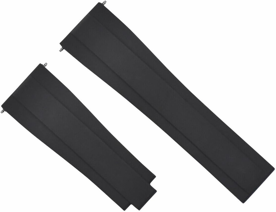 Ewatchparts Silicone Rubber Watch Band Strap Compatible With Rolex Datejust Daytona Submariner GMT Black