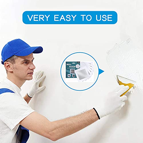 WDSHCR Drywall Repair Patch 4 Inch 6 Pack, Safe Mend Wall Repair Self Adhesive Fiberglass Wall Repair Patch Kit, Aluminum Metal Sheetrock Ceiling Dry Wall Patch (4"x 4") - Thumbnail 5