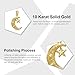 Gold Moon and Star Charm - 10 Karat Solid Gold - Moon Pendant - Celestial Jewelry (Style 2)