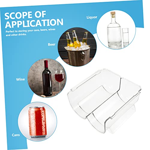Soporte para botellas apilable de acrílico PRETYZOOM 2 piezas miniatura 7