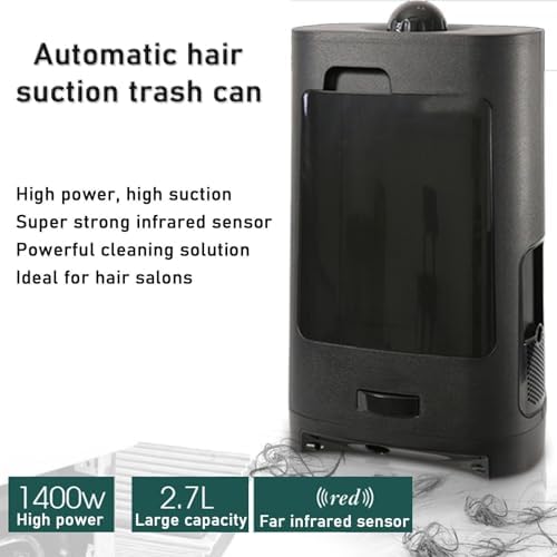 Salon Vacuum Cleaner - Touchless Stationary Electric Trash Can for Salons, Boutiques, and Hotels, 1400W