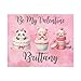 Hiding Place Boutique, Handmade Elephant Valentine Child Name Puzzle, Personalized Jigsaw Game Custom Kid School Happy Family Love Candy Heart Be Mine Grandchild Panda Bear Corgi Puppy Be My