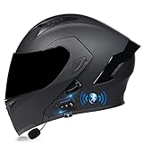 SICHERES FAHREN: Motorradhelme haben die ECE-Zertifizierung bestanden. Der Helm besteht aus einer robusten, schlagfesten ABS-Schale und das Innenfutter aus Polystyrol (EPS) bietet eine hervorragende Stoßdämpfung. Der 360°-Schutz kann Ihnen im Falle eines Unfalls einen Puffer bieten.
