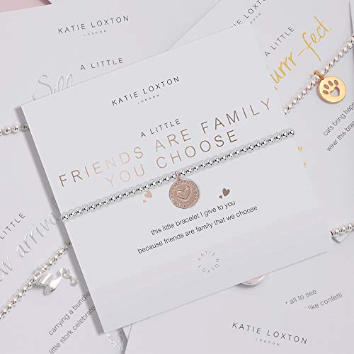 Katie Loxton A Little Friends Are Family You Choose Womens Stretch Adjustable Band Fashion Charm Bracelet #TOP4
