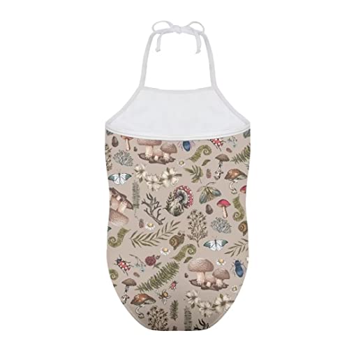 Image of Pinupub Girls Cute Swimsuit One Piece Bathing Suit Sleeveless Halter Neck Swimwear Beachwear