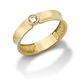  Miore 14ct/585 Gelbgold Solitaire Damenring Größe 54 mit Brillant ca.0,13ct MA74RYO