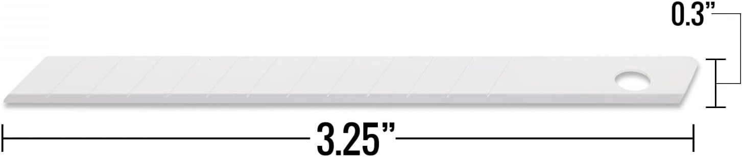 10-Pack Snap-off 9mm Utility Knife Ceramic Razor Blades, Ultra Sharp Craft Supplies