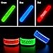 BSEEN LED Armband 2 Pack Elastic LED Bracelets, Adjustable Strap Safety Light Armbands Glow in The Dark Night Running Gear for Jogging, Walking, Cycling, Camping Outdoor Sports (Green)