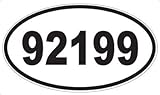 US Decal, Inc. Number 92199 Oval Sticker