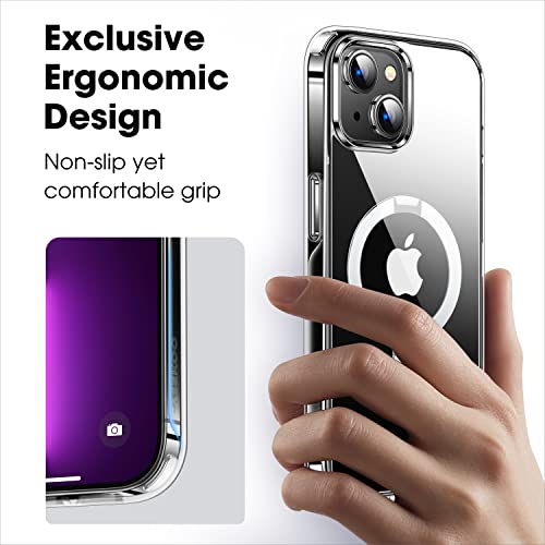 Casekoo Magnetic Clear For Iphone 14 Plus Phone Case With Invisible Stand [Never Yellow] [Compatible With Magsafe] Protective Shockproof Slim Transparent Phone Cases For Women Men 6.7 Inch 2022, Clear #TOP6