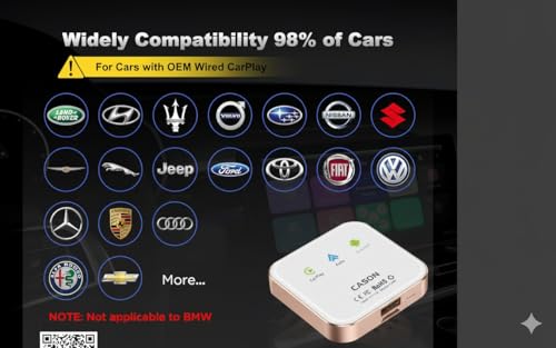 Image of Cason 3 in 1-AI Car Android Box,Wireless CarPlay & Android Auto Adapter for Car,Android 13.0 with Built in Netflix,YouTube from Play Store Dual 5G WiFi,for Only All Wired CarPlay Vehicles