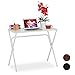 Produktbild Relaxdays Schreibtisch, kompakt & platzsparend, Homeoffice, Jugendzimmer & Büro, HBT: 76 x 90 x 53 cm, weiß, PB